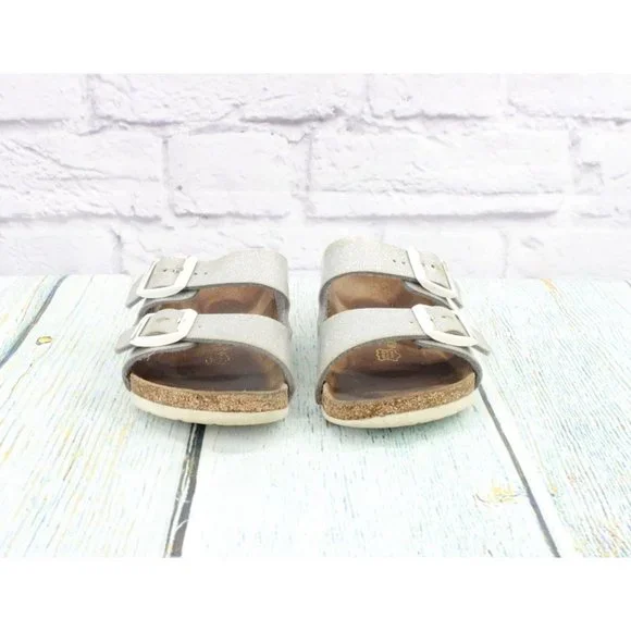 *Birkenstock Arizona Gray Nubuck 2 Strap Buckle Sandals Shoes Size EU 32 - Picture 4 of 10